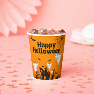 Fröhliches Halloween-Design Pappbecher