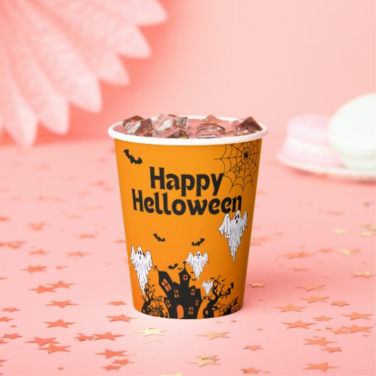 Fröhliches Halloween-Design Pappbecher (Insitu)