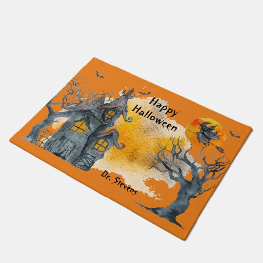 Fröhliches Halloween Doormat, Herbstdekor Fußmatte (Schrägansicht)