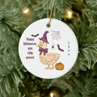 Fröhliches Halloween Dummes Mädchen Keramik Ornament