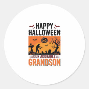 Fröhliches Halloween Enkel Vintage Grusel-Shirt De Runder Aufkleber
