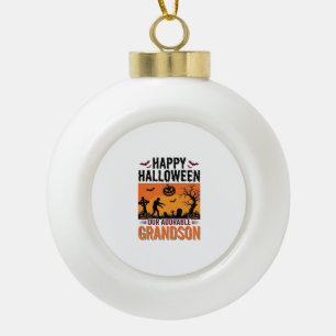 Fröhliches Halloween Enkel Vintage Gruseliges Shir Keramik Kugel-Ornament