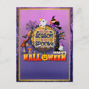 Fröhliches Halloween, es ist spooky Season-Feier Feiertagspostkarte