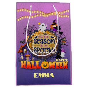 Fröhliches Halloween, es ist spooky Season-Feier Mittlere Geschenktüte