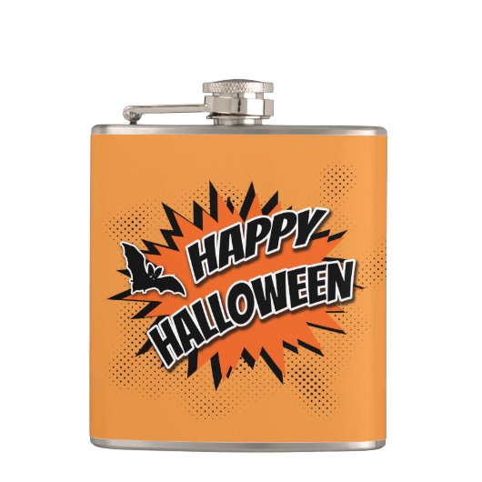 Fröhliches Halloween Flachmann (Vorderseite)
