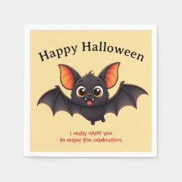 Fröhliches Halloween Fledermaus individuell gestal Serviette