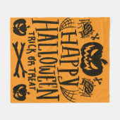 Fröhliches Halloween  Fleecedecke (Vorderseite (Horizontal))
