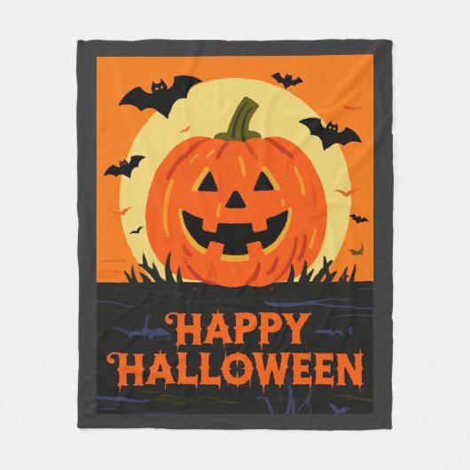 Fröhliches Halloween Fleecedecke (Vorderseite)