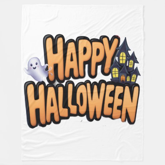 Fröhliches Halloween Fleecedecke (Vorderseite)