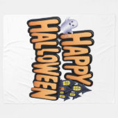 Fröhliches Halloween Fleecedecke (Vorderseite (Horizontal))
