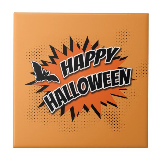 Fröhliches Halloween Fliese (Vorderseite)