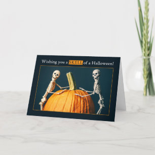 Fröhliches Halloween für alle Skelette mit Kürbisk Feiertagskarte