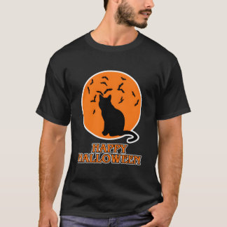 Fröhliches Halloween für schwarze Katzen Halloween T-Shirt