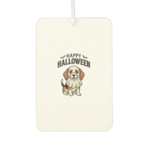 Fröhliches Halloween-Geisterhund-Vintage-Gravur-Sh Autolufterfrischer