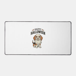 Fröhliches Halloween-Geisterhund-Vintage-Gravur-Sh Schreibtischunterlage