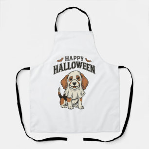 Fröhliches Halloween-Geisterhund-Vintage-Gravur-Sh Schürze