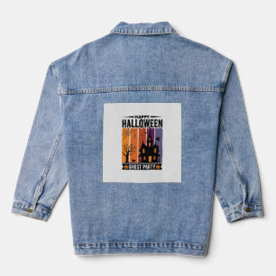 Fröhliches Halloween-Geisterparty-Spookhaus-Shirt Jeansjacke