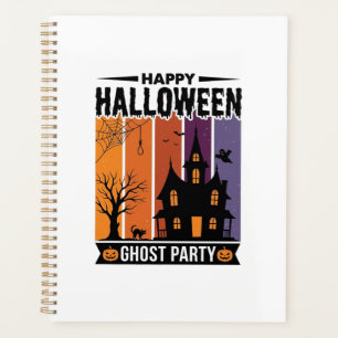 Fröhliches Halloween-Geisterparty-Spookhaus-Shirt  Planer