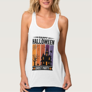 Fröhliches Halloween-Geisterparty-Spookhaus-Shirt Tank Top
