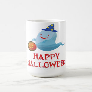 Fröhliches Halloween-Gespenst mit Jack O Lantern-E Kaffeetasse