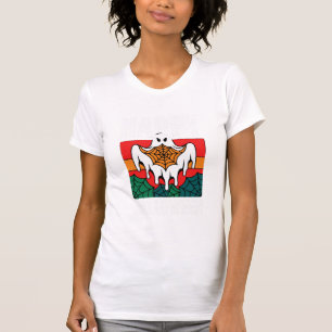 Fröhliches Halloween Gespenst Spinnennetz Retro T-Shirt