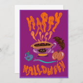 Fröhliches Halloween-Getränk Einladung (Vorne/Hinten)