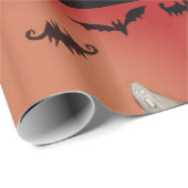 Fröhliches Halloween Ghosts & Pumpkin Wrapping Pap Geschenkpapier (Rolleneckpunkt)