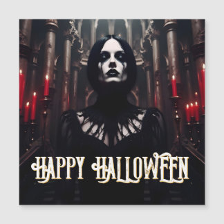 Fröhliches Halloween – gothische dunkle Feier Magnetkarte
