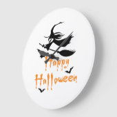 Fröhliches Halloween Große Wanduhr (Winkel)
