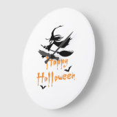 Fröhliches Halloween Große Wanduhr (Winkel)