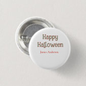 Fröhliches Halloween grün orange Pastell trendy mo Button (Vorne & Hinten)