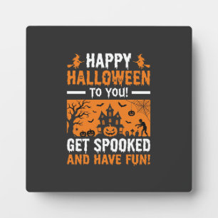 Fröhliches Halloween Grusel-Hexenhaus-Zitat Fotoplatte