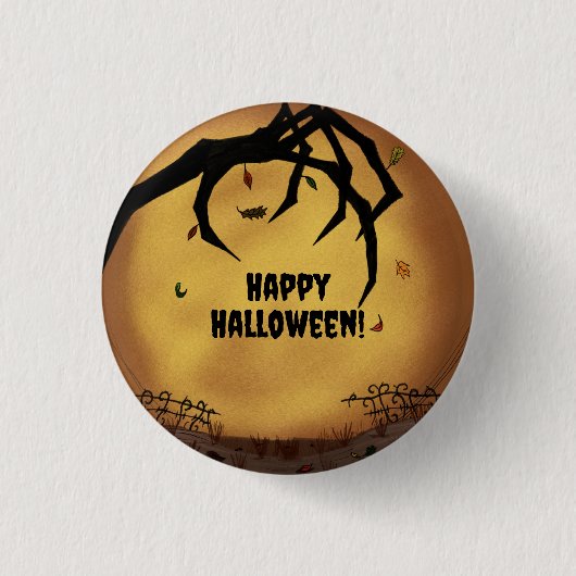 Fröhliches Halloween Gruselhafte Hand Button (Vorderseite)