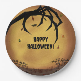 Fröhliches Halloween Gruselhafte Hand Pappteller