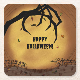 Fröhliches Halloween Gruselhafte Hand Rechteckiger Pappuntersetzer