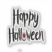 Fröhliches Halloween gruseliger Aufkleber (Vorderseite)