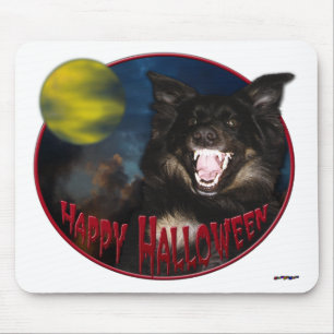 Fröhliches Halloween Gruselwolf Mousepad
