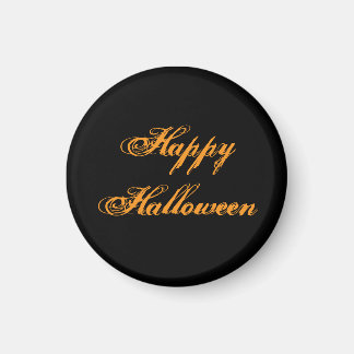 Fröhliches Halloween Handschrift Magnet (Schwarz &