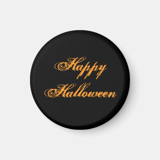 Fröhliches Halloween Handschrift Magnet (Schwarz & (Vorne)