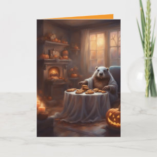 Fröhliches Halloween-Haus von Fr. Beaver Karte