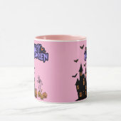 Fröhliches Halloween hellrosa Tasse (Zentrum)