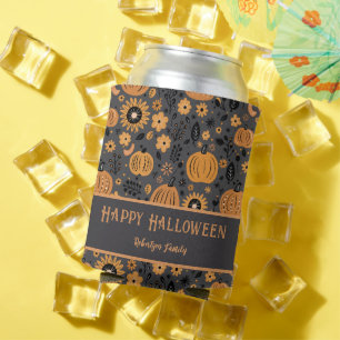 Fröhliches Halloween Herbst Kürbis Familienname Dosenkühler