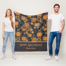 Fröhliches Halloween Herbst Kürbis Familienname