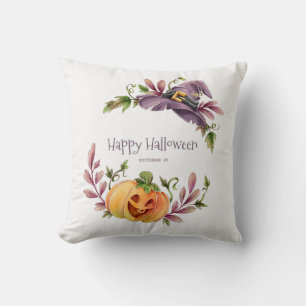 Fröhliches Halloween Herbstlaub  Kissen