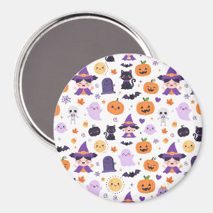 Fröhliches Halloween Hexen Geister Katzen Fledermä Magnet