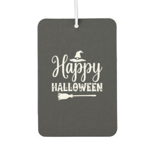 Fröhliches Halloween Hexenhut Besen Design Autolufterfrischer
