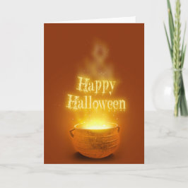Fröhliches Halloween-Hexenkalender Karte
