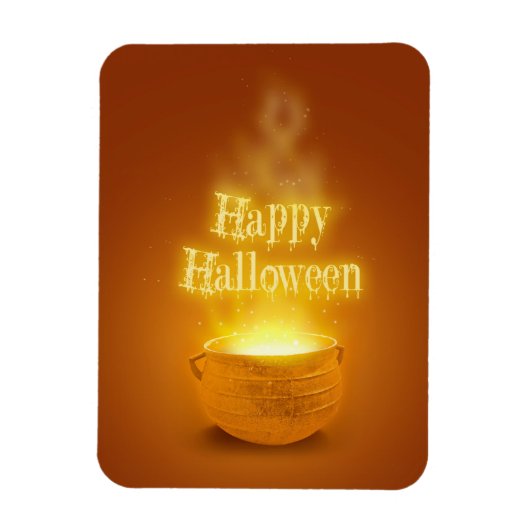 Fröhliches Halloween-Hexenkalender Magnet (Vertikal)