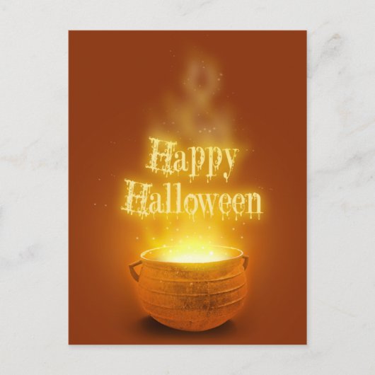 Fröhliches Halloween-Hexenkalender Postkarte (Vorderseite)