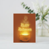 Fröhliches Halloween-Hexenkalender Postkarte (Stehend Vorderseite)